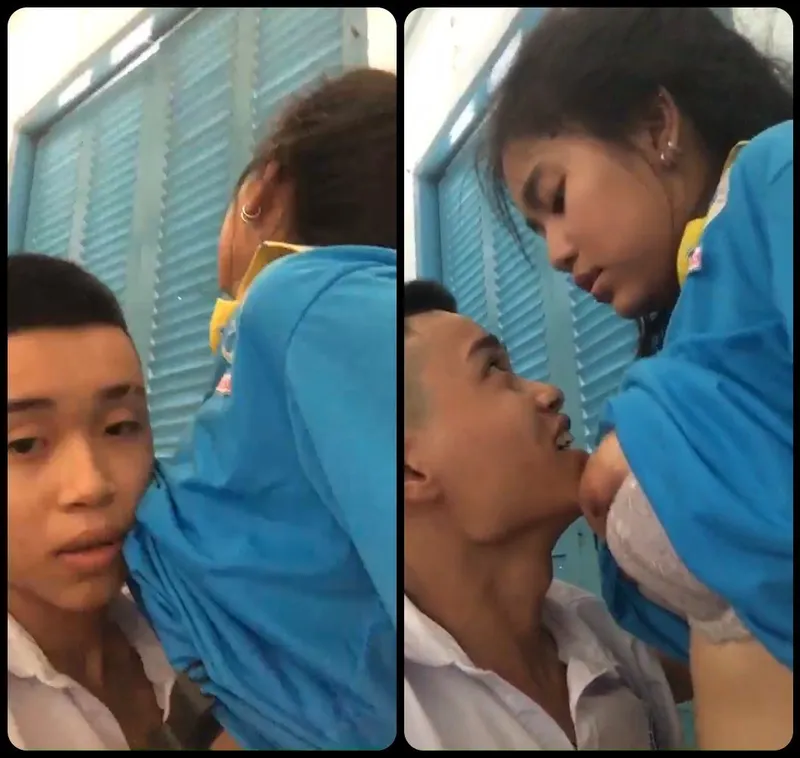 2 học sinh nữ xoạc trong lớp học