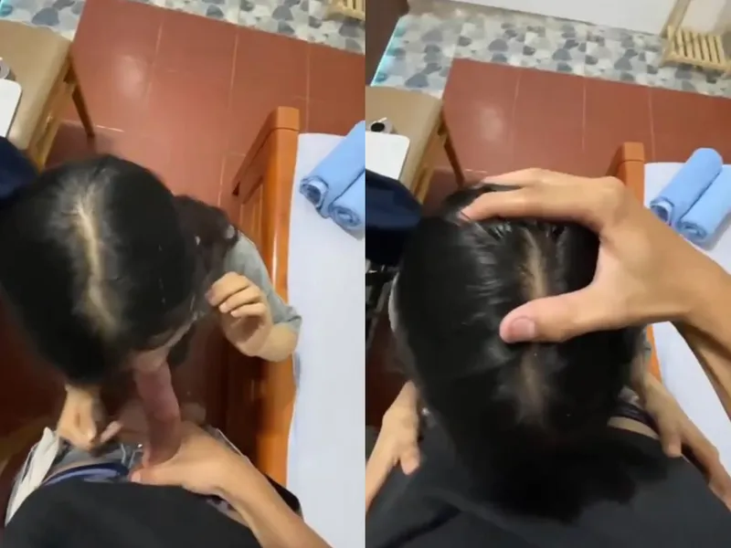 Xin má qua nhà bạn học thêm, nữ sinh c3 bị thằng bồ xả sữa đặc vào mồm